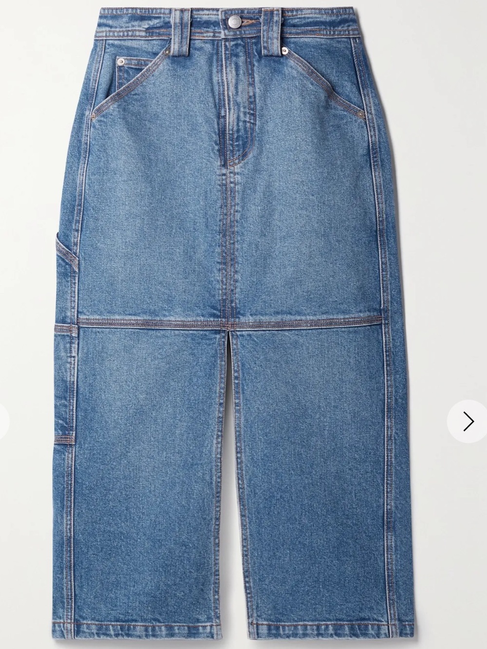 A.L.C. Medium Wash Denim Alden Skirt in Blue size 8 - Picture 1 of 10
